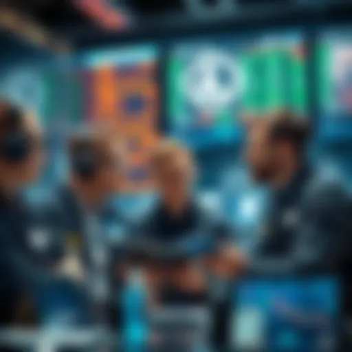 Traders engaging in discussion about Litecoin market trends and strategies