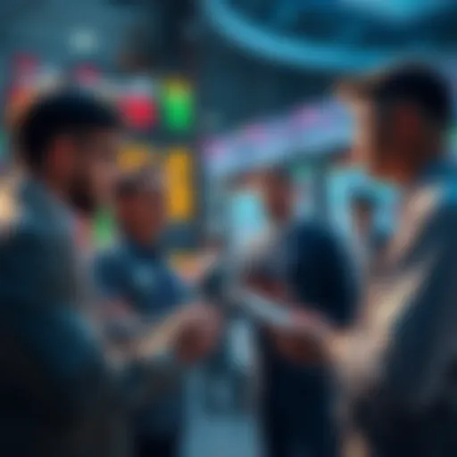 Traders engaging in discussions about Litecoin and market strategies