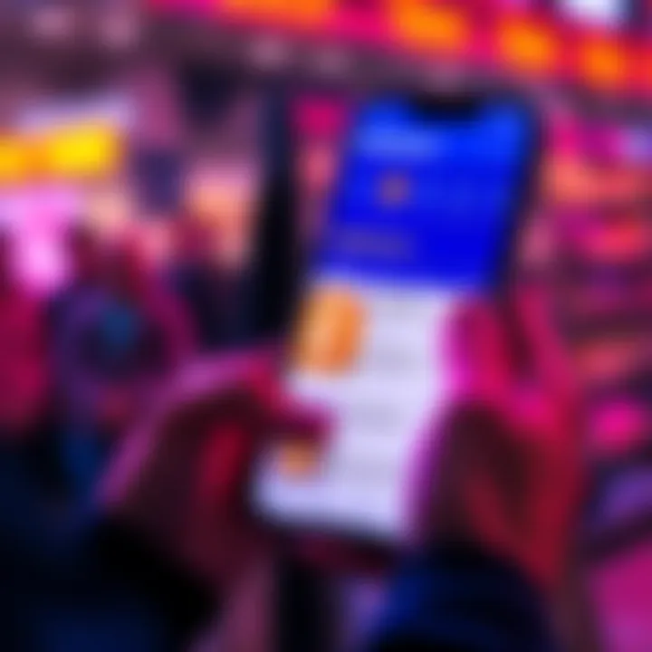 A person checking Coinbase app on a smartphone, looking for Litecoin withdrawal options