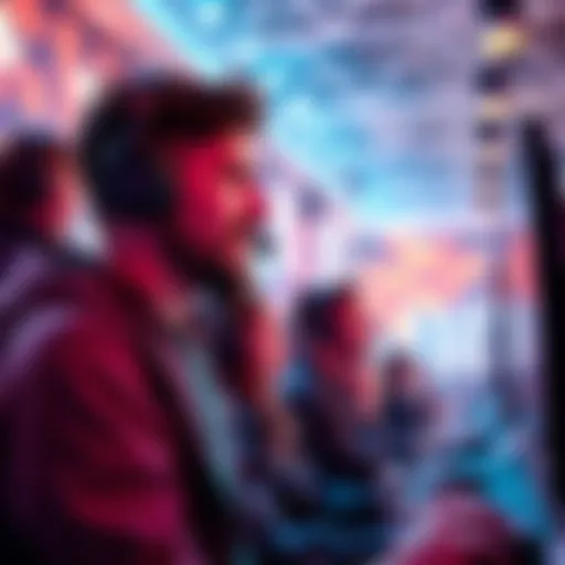 LoL Saylor engaging with gamers at a community event, sharing insights and ideas