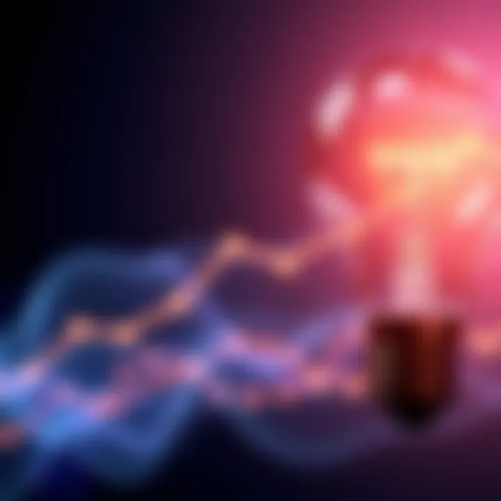 A digital representation of Loopring's operational strategy, featuring a light bulb symbolizing continuity and innovation against a backdrop of market challenges.