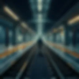 A person standing at a train station looking down an empty track, symbolizing feelings of finality and uncertainty.