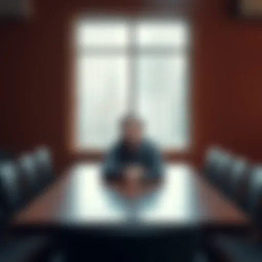 A man sitting alone at a table with empty chairs around him, showing a thoughtful expression as he reflects on his friendships