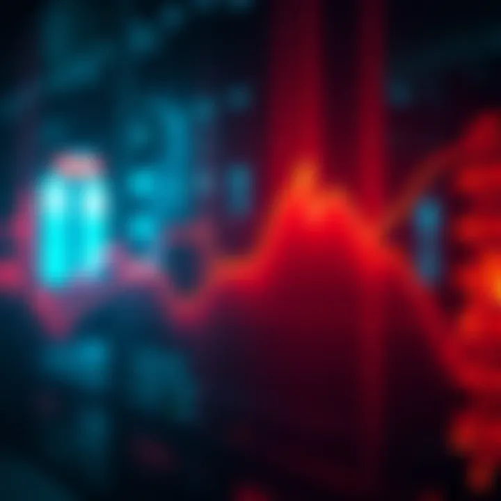 A line graph showing the price movement from $0.16 to $0.09 and back to $0.23, illustrating the ups and downs of dollar-cost averaging in cryptocurrency.