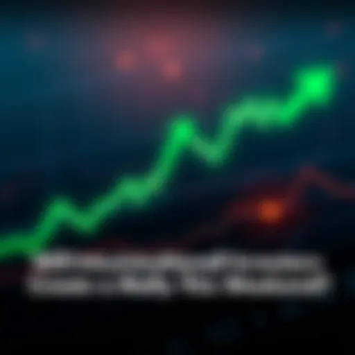 An upward trend line on a stock market chart indicating a potential market rally, with green arrows suggesting optimism.