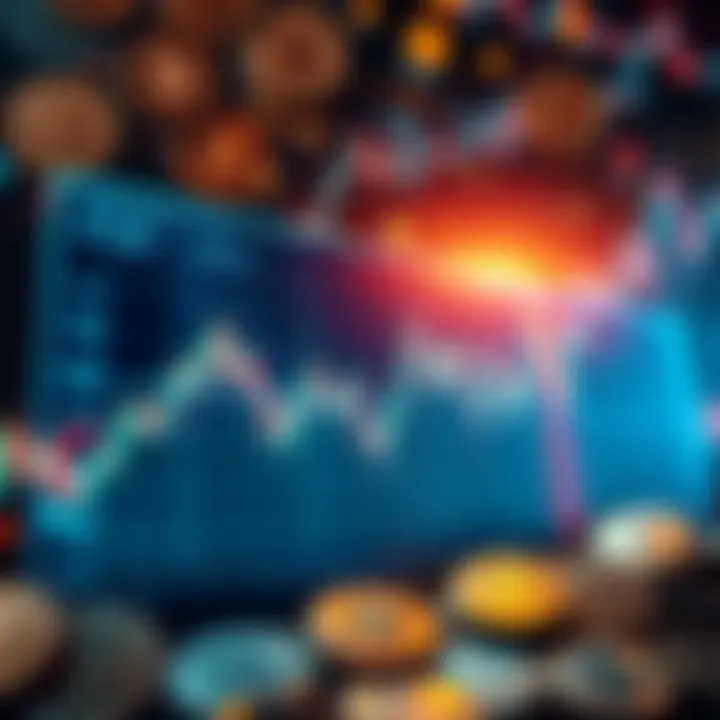 A chart showing cryptocurrency prices remaining stable despite recent news, with a background of digital coins