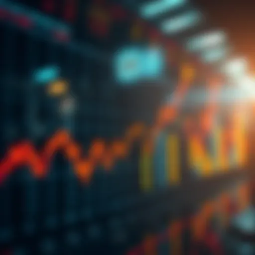 Chart showing upward market trends and key factors influencing financial changes.