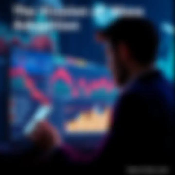 A person looking at charts and graphs on a screen, symbolizing market trends and adoption challenges.