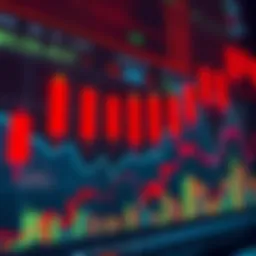 A stock market chart showing seven consecutive red candles, indicating a downtrend. Investors are concerned about future market performance.