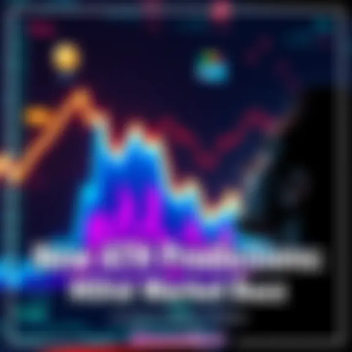 A graph showing an upward trend symbolizing predicted market growth towards a new all-time high, with a person looking at it thoughtfully.