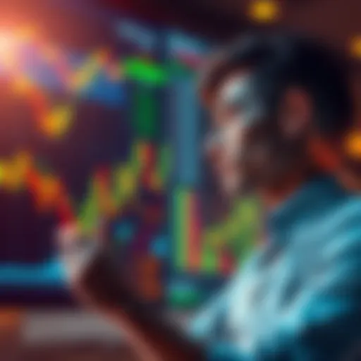 A person looking at financial charts and graphs, contemplating market direction with a thoughtful expression.