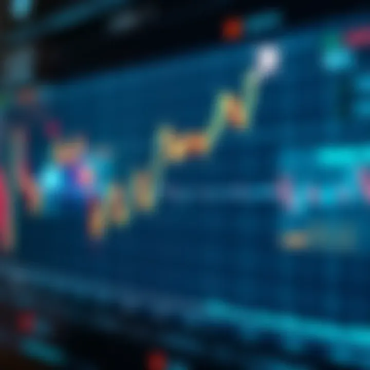 Market Recovery Stock market graph showing a dip with an upward trend expected