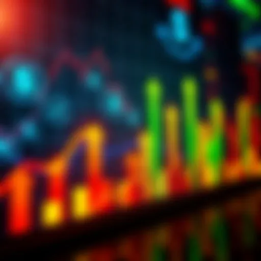 Graph showing rising market trends with dollar signs and upward arrows