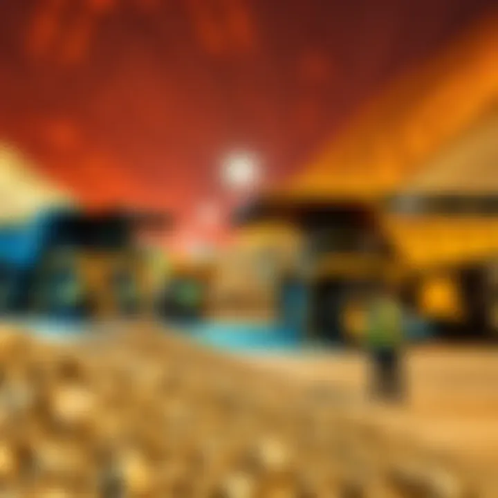 A mining site showcasing equipment and people working, highlighting profits and growth potential for retirement.