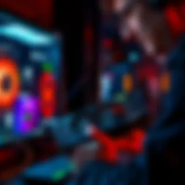 A person setting up an RX 550 GPU for mining Monero, showing the GPU connected to a computer.