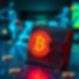 A graphic showing a Bitcoin wallet and a question mark, representing a missing cryptocurrency transaction.