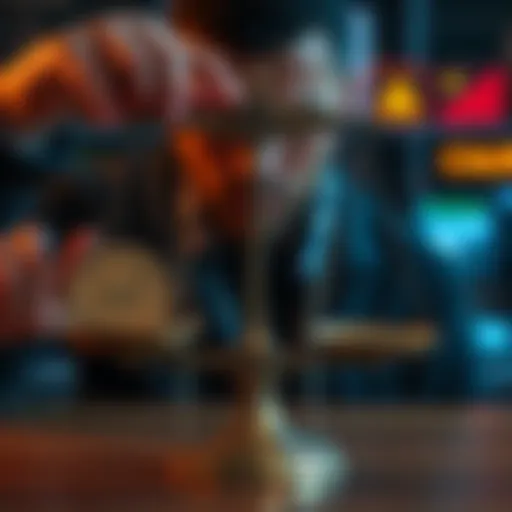 A person weighing options between financial security and paranoia, symbolized by a scale with Monero coins on one side and caution symbols on the other.