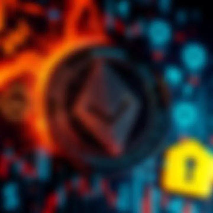 Monero logo overlaid with symbols of finance and security, representing cryptocurrency privacy