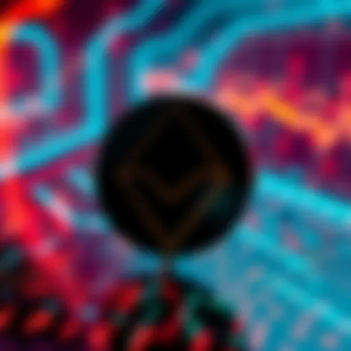 Monero logo displayed on a digital background representing blockchain technology, highlighting privacy in cryptocurrency trading.