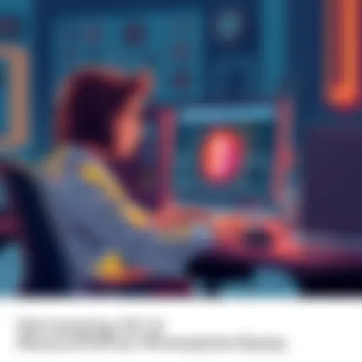 Illustration of a person using AI software to create a Monero P2Pool miner at a computer desk