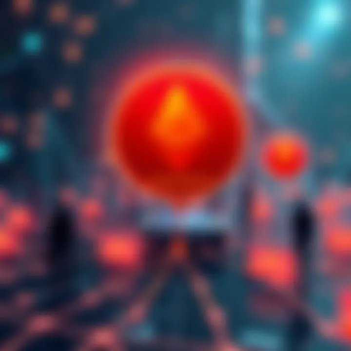 Illustration showing users connecting to a decentralized blockchain, representing collective ownership and scalability of Monero (XMR)