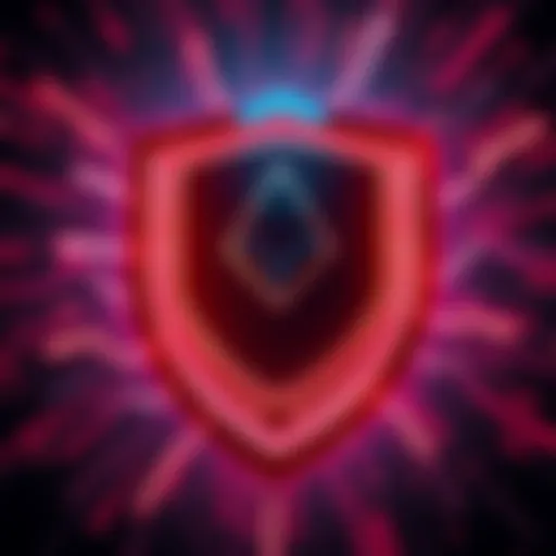 Monero logo inside a protective shield, illustrating security for asset ownership