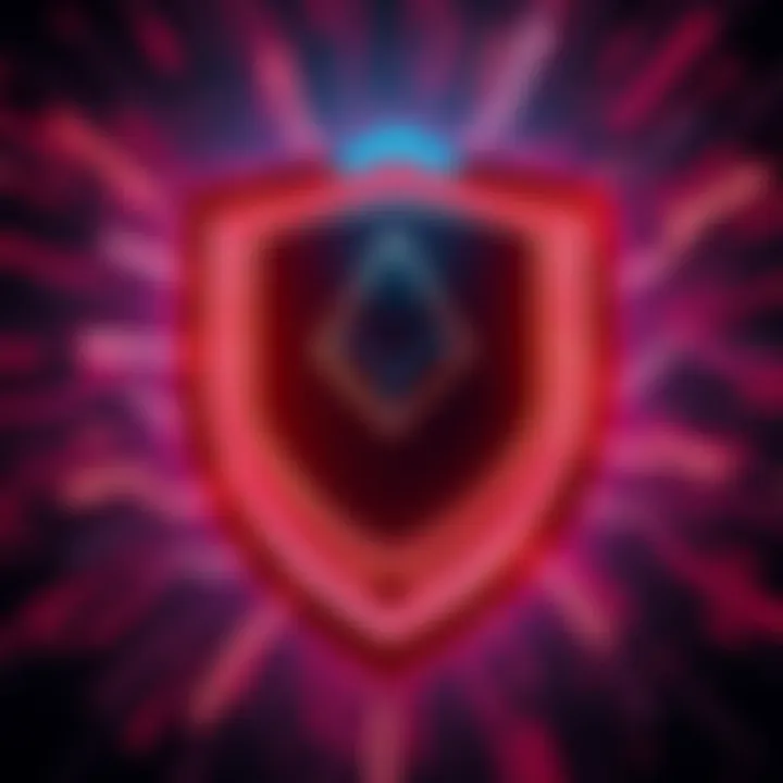 Monero logo inside a protective shield, illustrating security for asset ownership