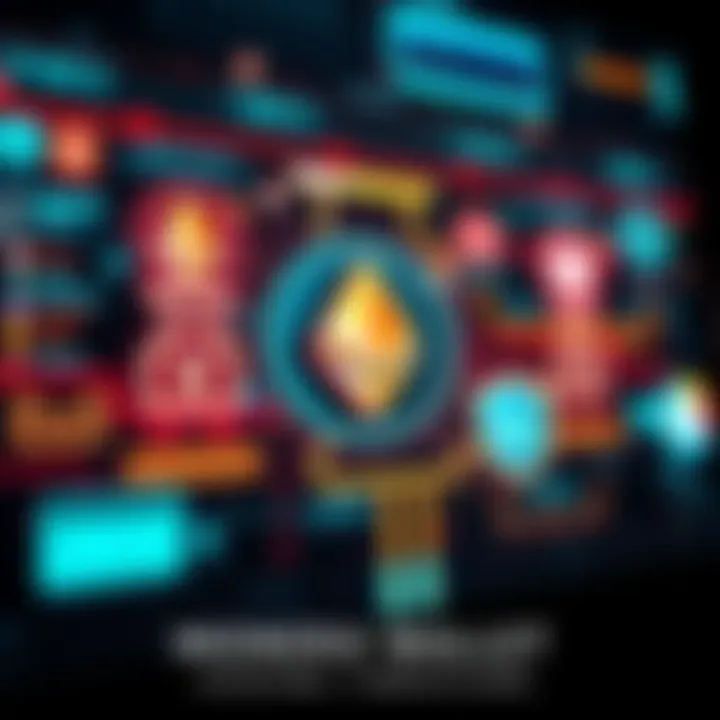 Various Monero wallet options displayed on a digital screen with security icons