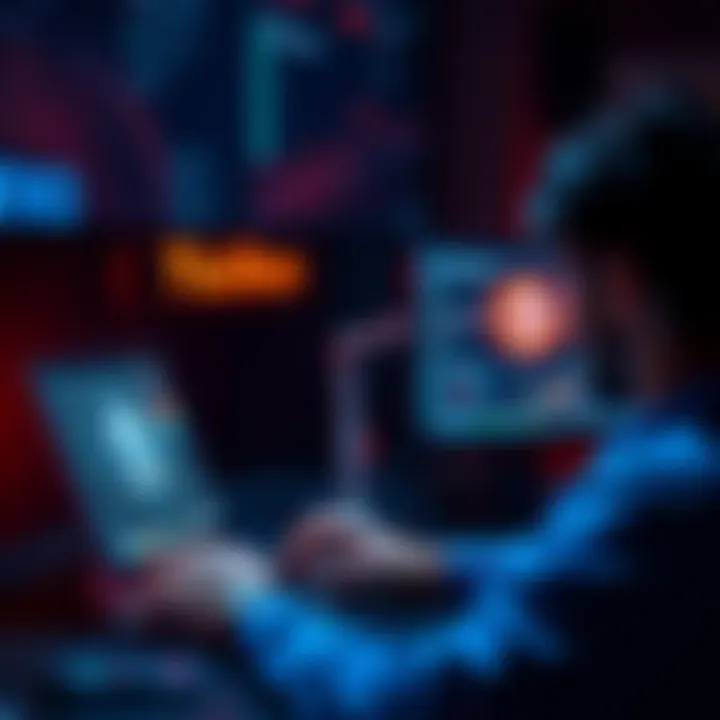 A person using a computer to transfer Taiko cryptocurrency from a smart wallet to another wallet, with digital graphics of ETH and NFTs displayed on the screen
