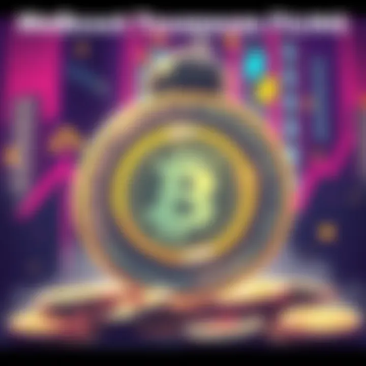 Illustration of MrBeast's trademark filing related to cryptocurrency, featuring a graphic of dollar signs and digital coins.