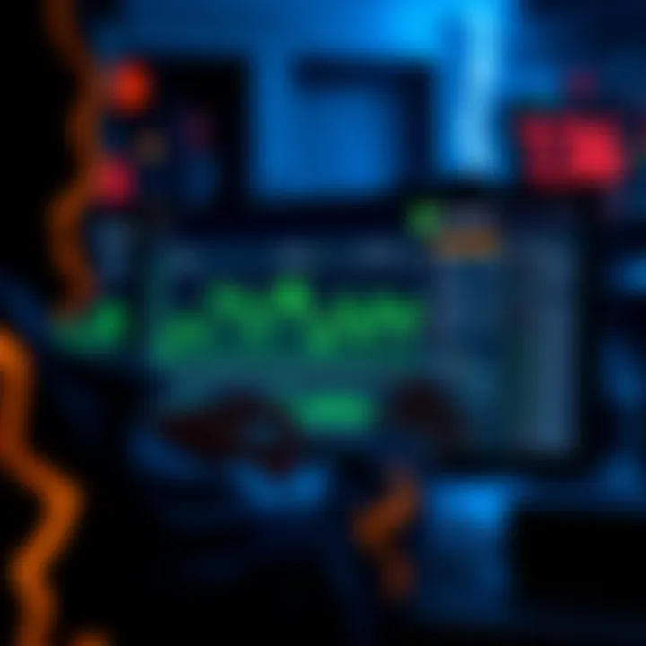 A person checking cryptocurrency mining performance data on a computer screen while using Nicehash Lightning.