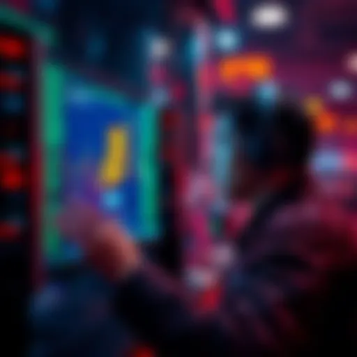 A person focused on a computer screen displaying Bitcoin network data, representing the role of node operators in maintaining the system.