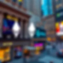 A digital graphic showing the NYSE logo alongside Ethereum symbols and Grayscale ETF branding, illustrating the proposal for ETH staking.