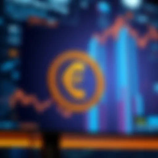 ODDO BHF launches Euro-backed stablecoin displayed on a digital screen with blockchain graphics in the background