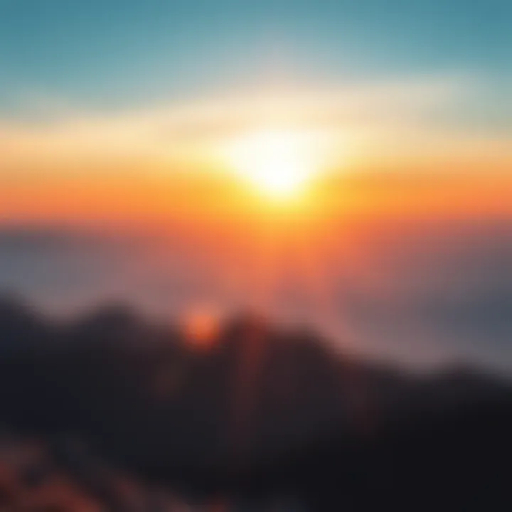 A bright sunrise over a mountain range symbolizing hope and new opportunities