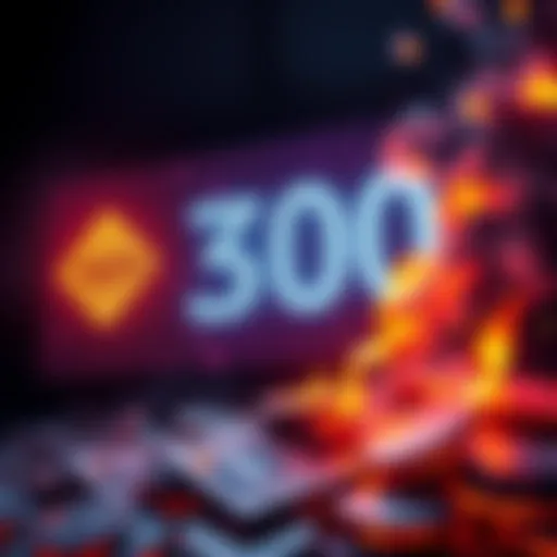 Visual representation of the Paxos logo with a digital display showing a huge number symbolizing $300 trillion, alongside a burning representation of currency, illustrating the quick burn of the minted PyUSD.