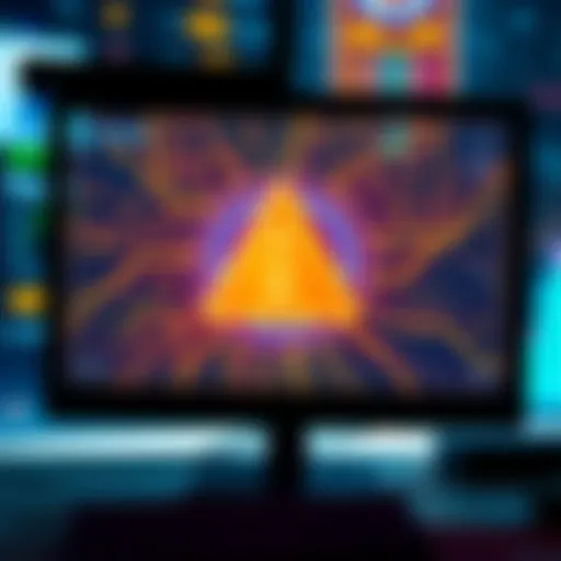 A computer screen displaying a digital representation of the PYUSD stablecoin with a warning sign, symbolizing a technical error in cryptocurrency minting.