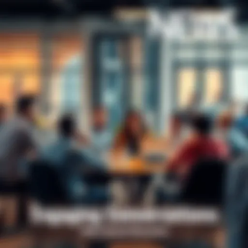 A group of people engaged in lively conversation around a table, sharing ideas and opinions on various topics.