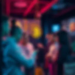 A group of people engaging in conversation about the Pi blockchain and its community features
