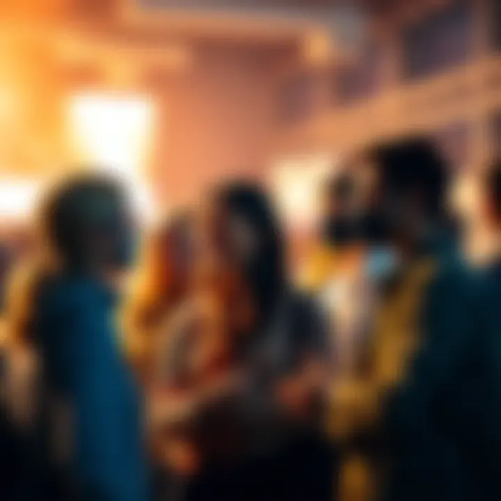 Group of people sharing opinions about current trends and changes in society