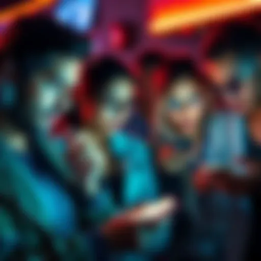Group of people looking surprised while reading news on their phones