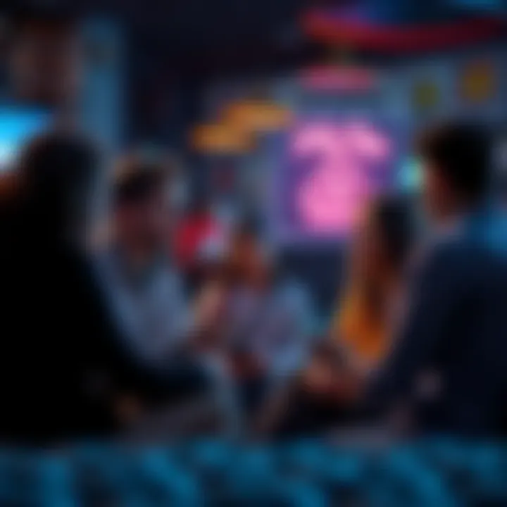 Group of people discussing their experiences and concerns about a popular app in a casual setting.