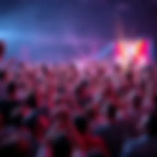 A crowd of people eagerly celebrating and discussing future events, filled with excitement and anticipation.