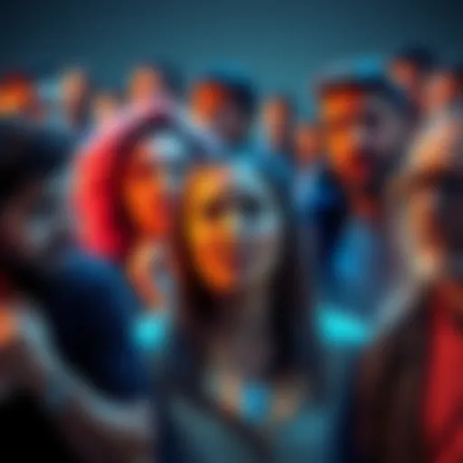 A group of diverse people expressing their emotions and concerns about recent price drops in the market.