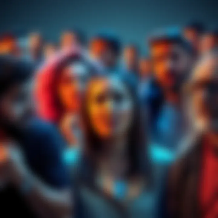 A group of diverse people expressing their emotions and concerns about recent price drops in the market.