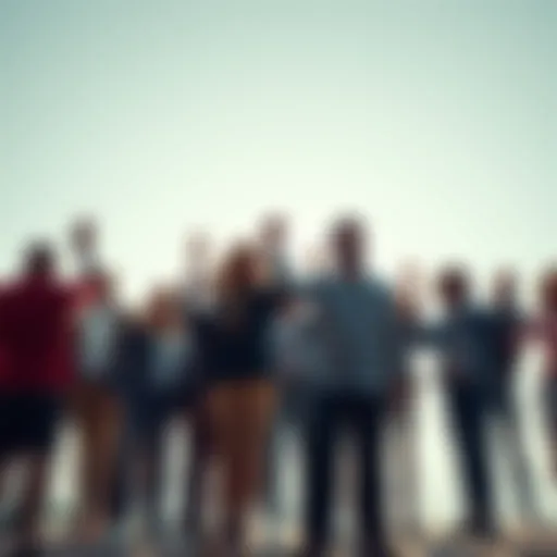 A diverse group of people holding hands in solidarity, showing strength and unity during tough times