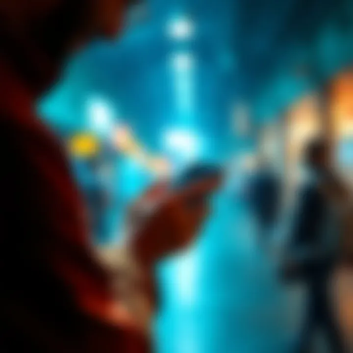 Individual looking at smartphone, trying to verify PoC status for Helium mobile plan