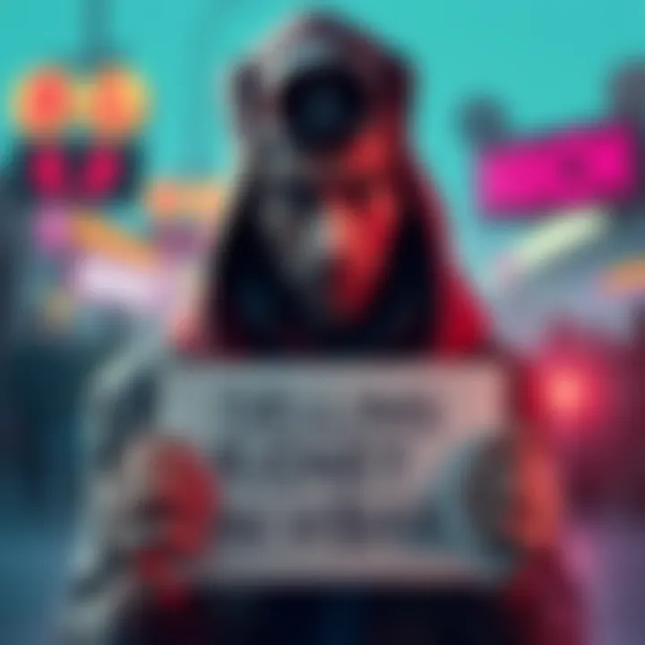 A person looking distressed while holding a sign about selling kidneys for cash to invest in Hbar cryptocurrency.