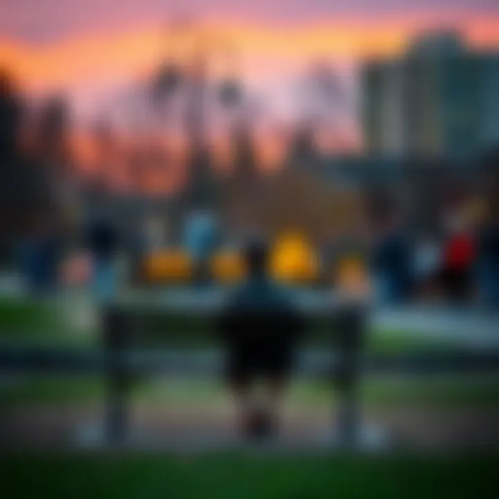 Person practicing patience at a park A person sitting calmly on a bench in a busy park, observing others and reflecting quietly, illustrating the value of patience.
