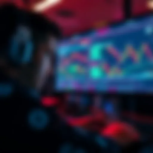A person looking at charts and graphs on a computer screen, analyzing cryptocurrency data.